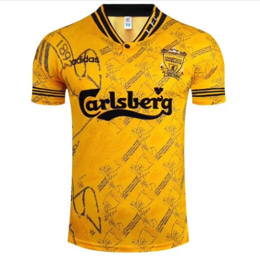 Customized 94/96 Liverpool 3rd Yellow Retro Jersey - ChampStop US