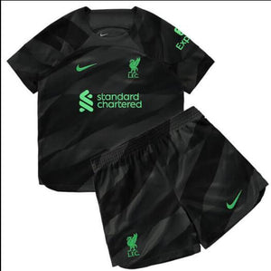 23/24 Liverpool Black Goalkeeper Kid Kit