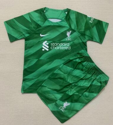 Liverpool Green Goalkeeper Kids Kit 23/24