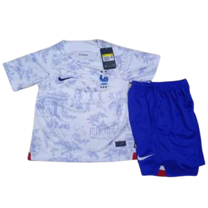 Customized France World Cup 2022 Away Kids Kit