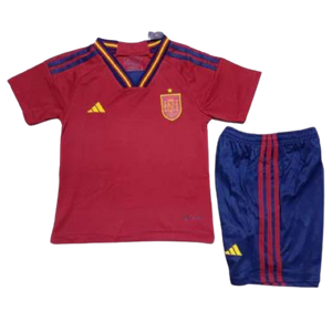 Customized Spain World Cup 2022 Home Kids Kit